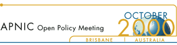 APNIC meeting Brisbane 2000